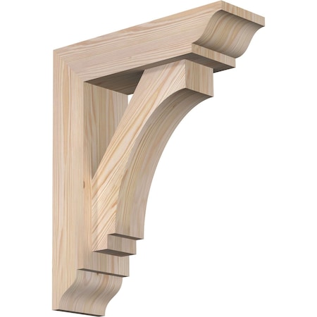 Ekena Millwork Imperial Traditional Smooth Bracket w/ Offset Brace, Douglas Fir, 5 1/2"W x 18"D x 22"H BKT0604X18X22IMP01SDF